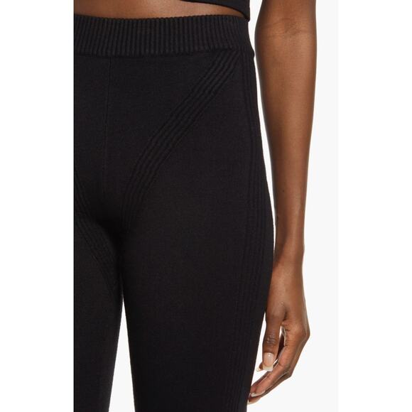 GOOD AMERICAN Women Curved Rib Icon Pant 3XL 6 Black Pull-On Knit Stretch NWOT - Picture 3 of 12